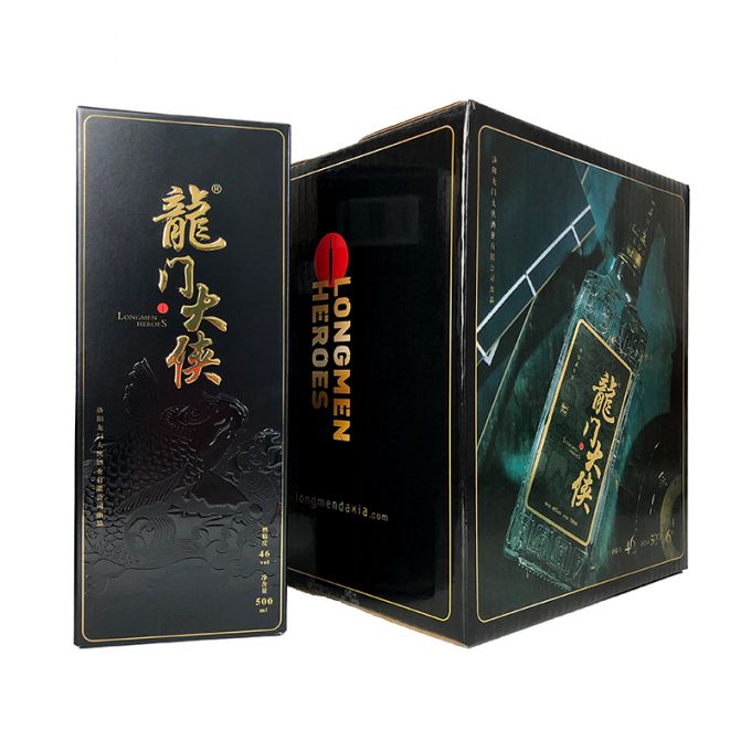 龍門大俠文化小酒 黑標46度整箱 濃香型高度白酒